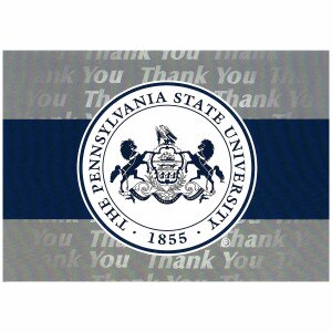 thank you card with The Pennsylvania State University Seal